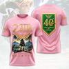 Zelda 40th Anniversary T-shirt Print Short Sleeve Tee Men Women The Legend of Zelda Game Graphic Tshirt Streetwear