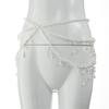 Elegant MultiLayer Pearls Fringe Waist Chain Belt Belly Chain Waist Decors For Women Party Body Jewelry Waist Accessory