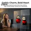 Hanging Grim Reaper Holding Heart Keychain Charm, 3D Printed Gothic Skull Decor with Dark Aesthetic Accessory Ball Chain, Backpacks Bags Purse