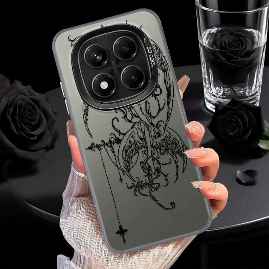 Gothic Style Angel Cross Phone Cover Case for Xiaomi Redmi Note 14 A1 11 Pro 13C 10 A2 Note 13 12 Pro Plus 12 12C 14C