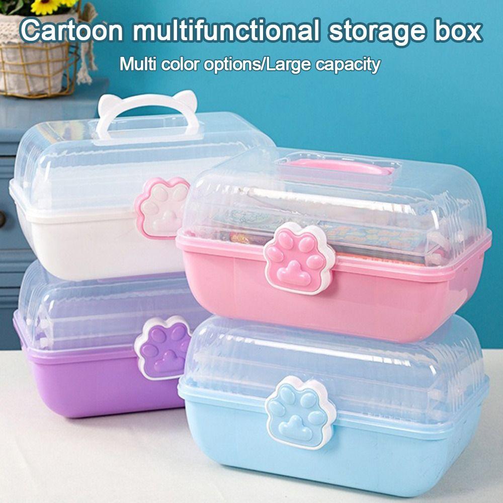 Three-layer Stationery Box Large Capacity Toy Box New Nail Art Organizer