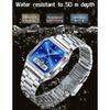 SANDA Neutral Dual Display Clock Waterproof Sports Quartz Watch Luxury Women's Stainless Steel Digital Electronic Watch