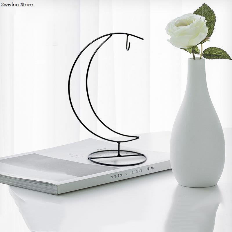 1pc Hanging Plant Terrarium Metal Stand Tabletop Display Stand Holder for Ornament Plants Succelent Home Office Decoration