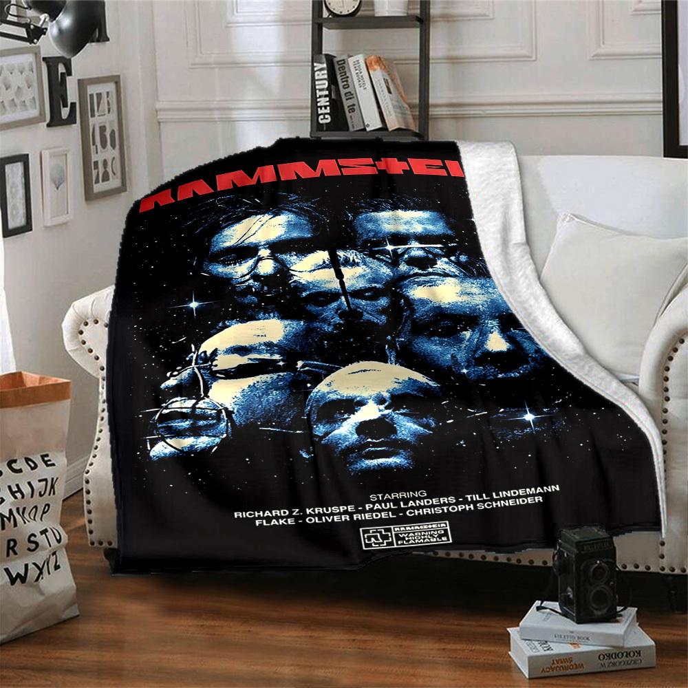 

1pc RAMMSTEIN MOVIE Themed Printed Soft and Comfortable Home Blanket, Small Throw Blanket, Nap Blanket, Suitable as a Gift l001 80cmx120cm(31inx47in)