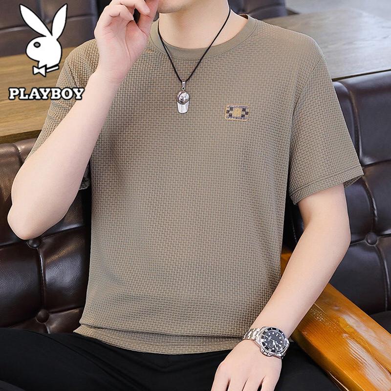 

PLAYBOY Men s Ice Silk Quick-Dry Round Neck T-Shirt XL
