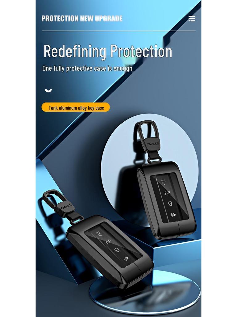 Tank 300 Car Key Full-Coverage Aluminum Alloy Shell with Leather Rope