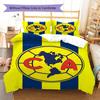 Club De Futbol América Pattern Bedding,Quilt Set Quilt Cover Pillowcase Home Birthday Gift(1 * Duvet Cover + 2 * Pillowcase, Without Core)