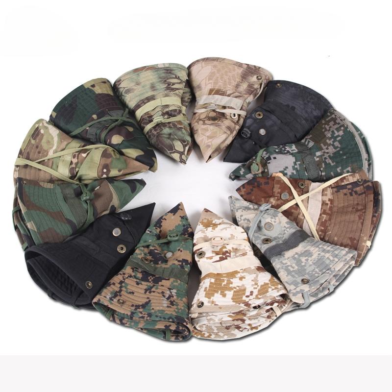 Outdoor Eimerhut Camouflage Boonie Hut Verdickt Fischerhut Airsoft Jagd Wandern Klettern Camping Hüte