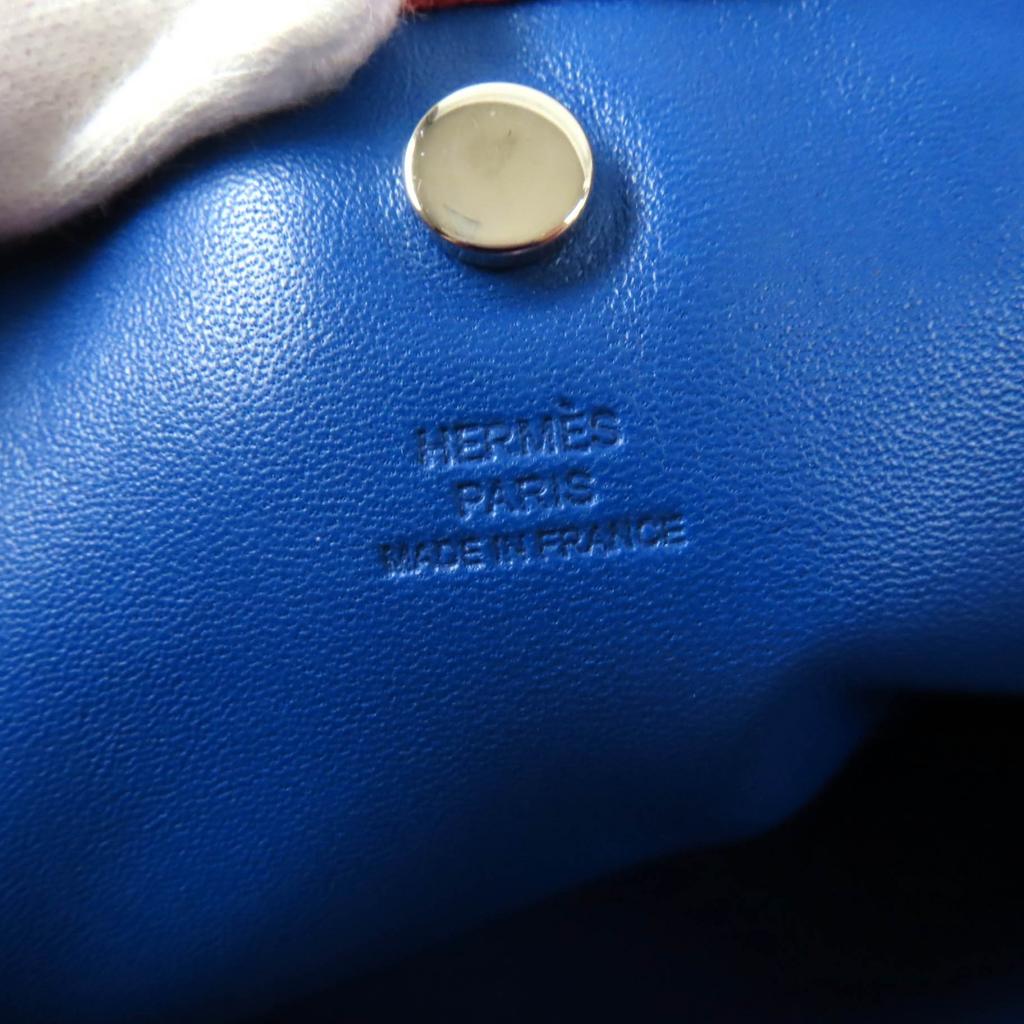 Very Good HERMES Cosmetics Pouch Pillow Anjou Miro Swift with Serie Buttons Used