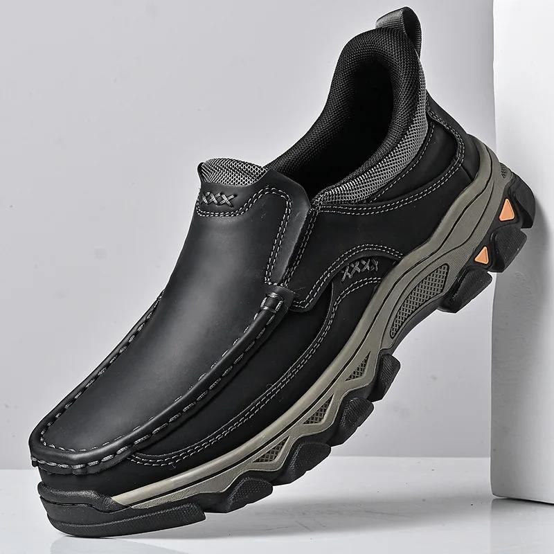 Men's Shoes High Quality Cow Leather Casual Shoes Classic Slip On Loafers Non Slip Oxford Shoes Men's Leather Sneakers Moccasins