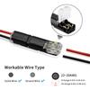 Electrical Wire Connectors D2 Waterproof No Stripping 2 Pin Quick Splice Wire Terminal Plug Automotive Cable Car Wire Connector Plug Connectors 4