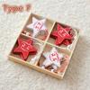 12 PCS/8 PCS  Christmas Tree Decoration Wooden Creative Christmas Baubles Christmas Day Snowflake Fi