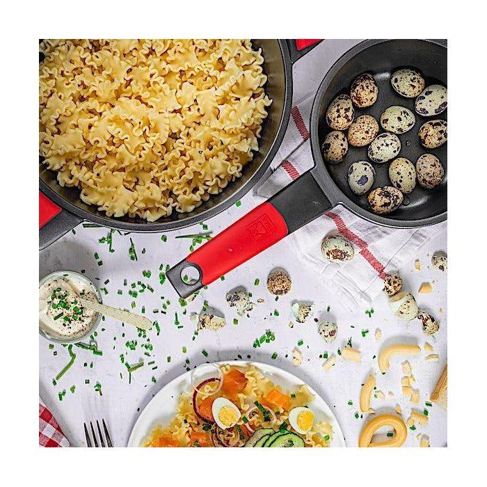 Casserole - BRA - A413816 - 16 Cm - Aluminium Et Fonte - Anti-adhésif - Gris