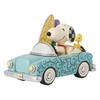 JIM SHORE Snoopy Woodstock Car Surfing 6016272 &