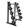 XBR Fixed Rubber Barbell Set with Storage Rack