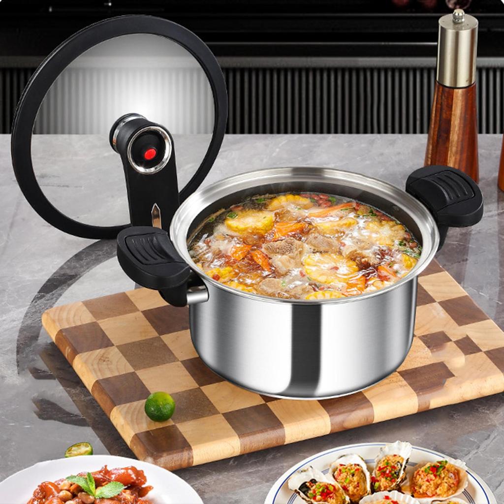 Portable Pressure Cooker Fast Cooking Stew Pot Pressure Cooker Stainless Steel Fast Cooking Multifunctional Kitchen Accessories