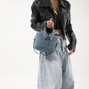 New niche bucket bag women's bag 2025 spring Korean version fashionable simple shoulder bag women's chain commuter handbag