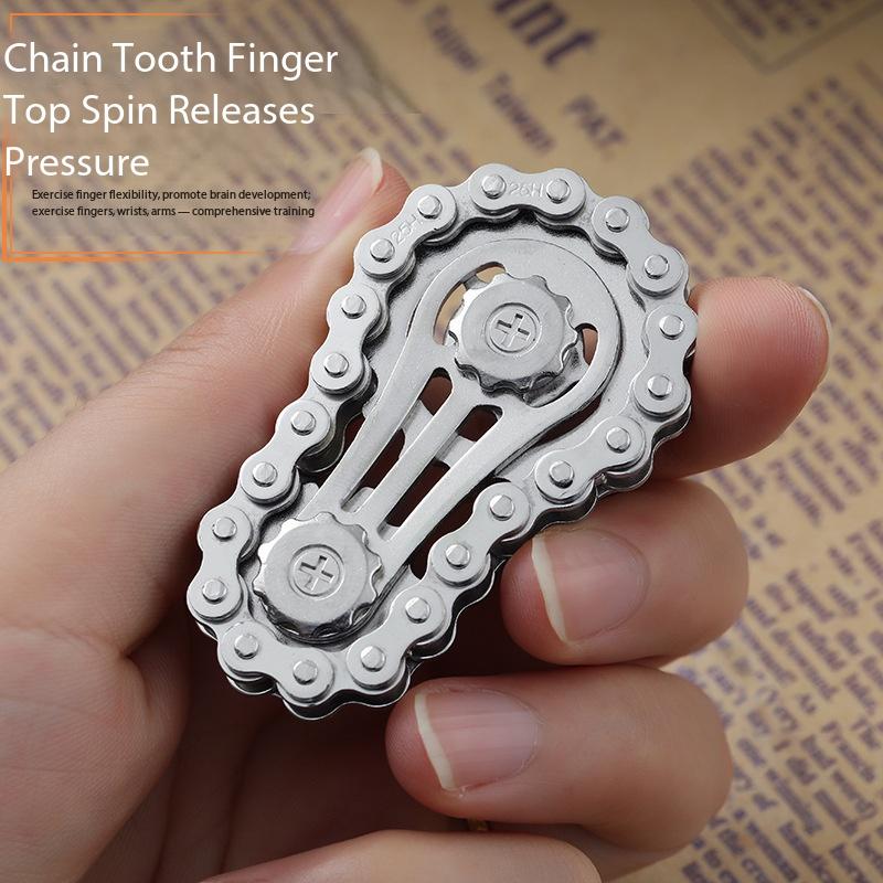 New Sprockets Flywheel Fingertip Gyro Fidget Spinner Antistress Anxiety Metal Bike Chains Edc Spinner Fidget Toys For Adult