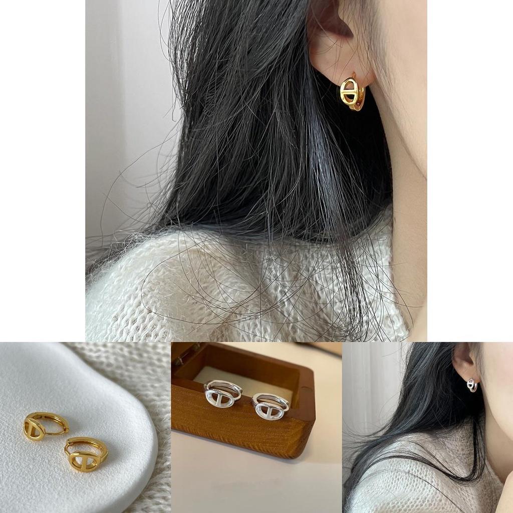 Unique Design Geometric Pig Nose Earrings Vintage And Trendy Ear Accessories