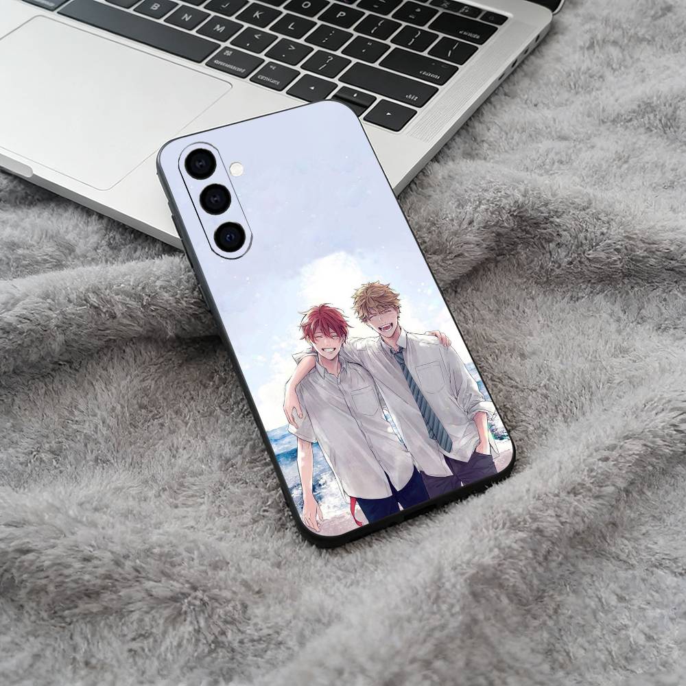 BL- Anime Ritsuka-Mafuyu Sato -Given Weiche Silikon-Handyhülle für Samsung Galaxy A73/A71/A72/A70/A53/A52/A51 - Schwarz