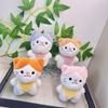 Animal Plush Charming Keychain Lovely Cartoon Cat Figurine Cozy Bag Pendant For Children