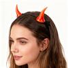 Reusable Halloween Devil Horn Hair Clip Creative Hairband Stylish Resin Hair Accessory For Themed Parties Event