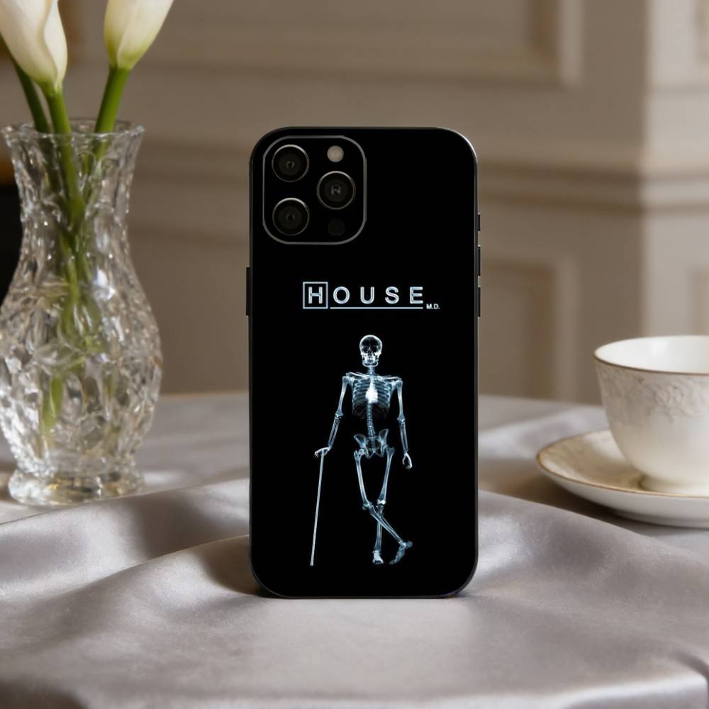 TV Drama D- Dr H-House-E Phone Case For iPhone 17,16,15,14,13,12,11 Plus,Pro Max,XS,Soft Silicone Black Cover