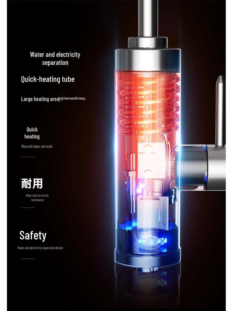 Instant Heat Electric Water Faucet - Quick Heating, Temperature Controlled for Kitchen Use
