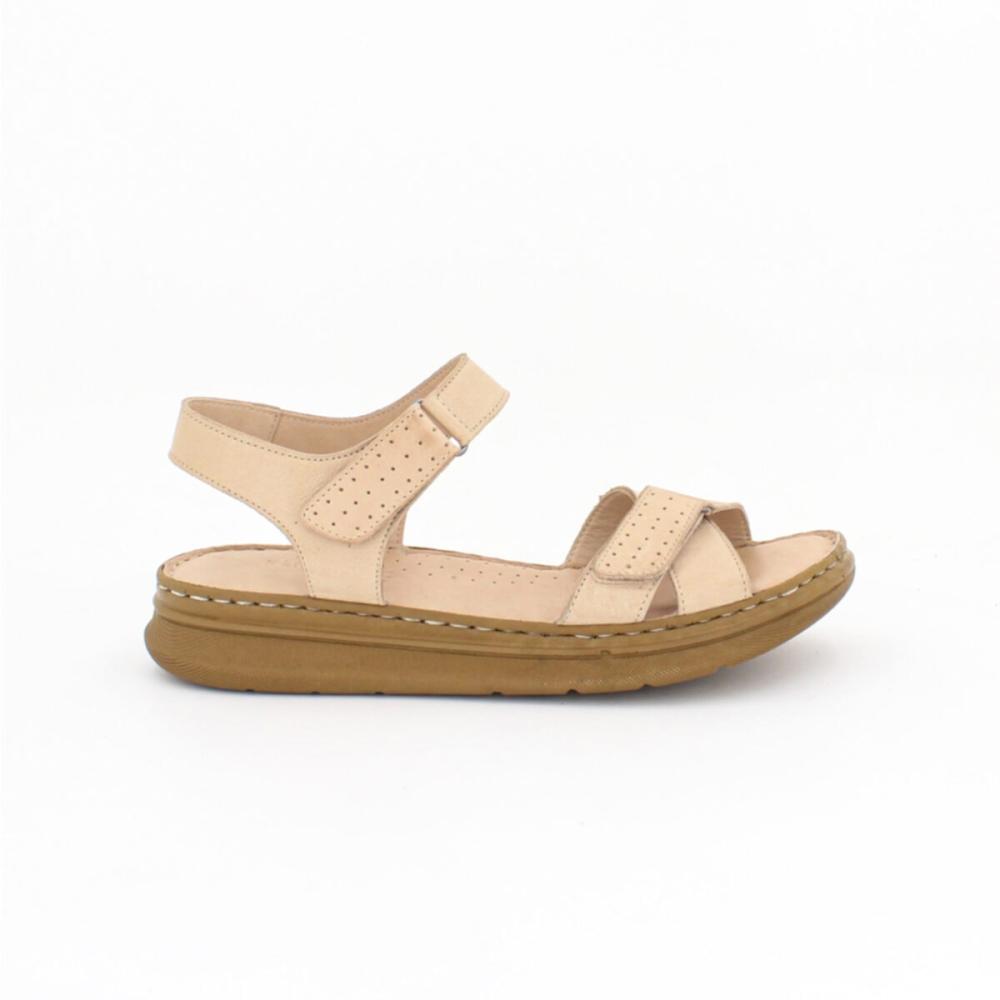 

Бежевые женские кожаные сандалии из натуральной кожи