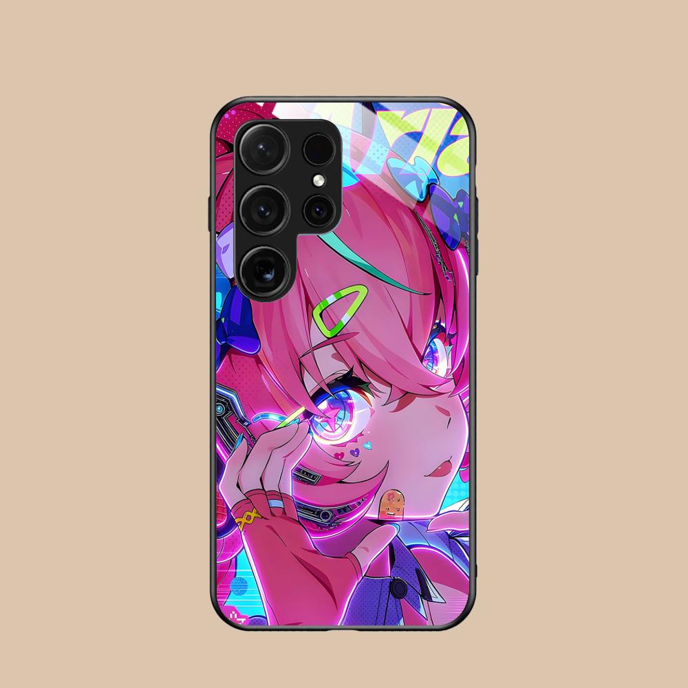 Zenless Zone Zero Aria Glass Mobile Phone Case for Samsung Galaxy A56 55 54 53 52 51 36 35 34 23 16 15 5G Colorful Cover