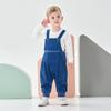 Volunboy Baby Long Corduroy Solid for Boys and Girls with Size Overalls, Pants, All-in-One Romper, Color, Cute, Fall/Winter, (Blue Pockets, 90)