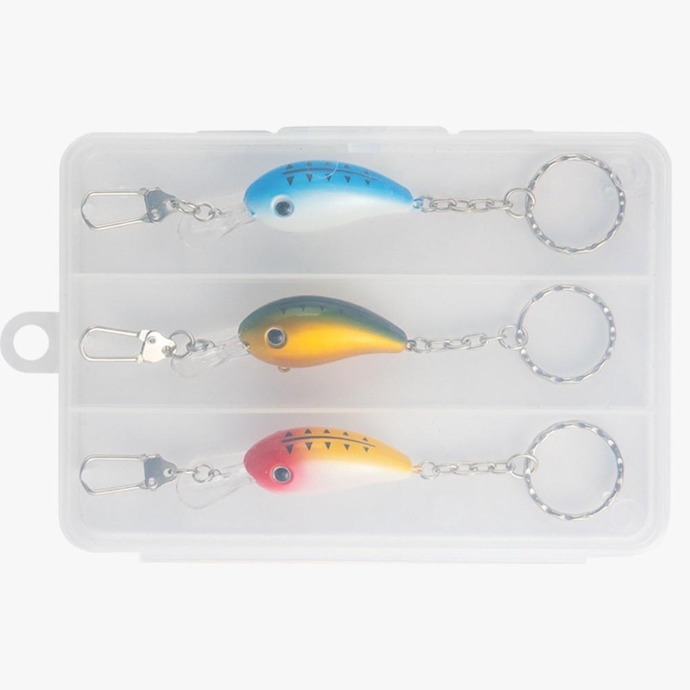 

3pcs Compact Size Artificial Minnow Key Rings Realistic Design Portable Key Ring Set Gift Giving 3pcs