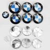 7pcs Front Hood Emblem Car 50th Anniversary Logo 82mm+Rear Badge 74mm+Wheel Hub Cap 68mm Decoration Cover Styling for BMW M