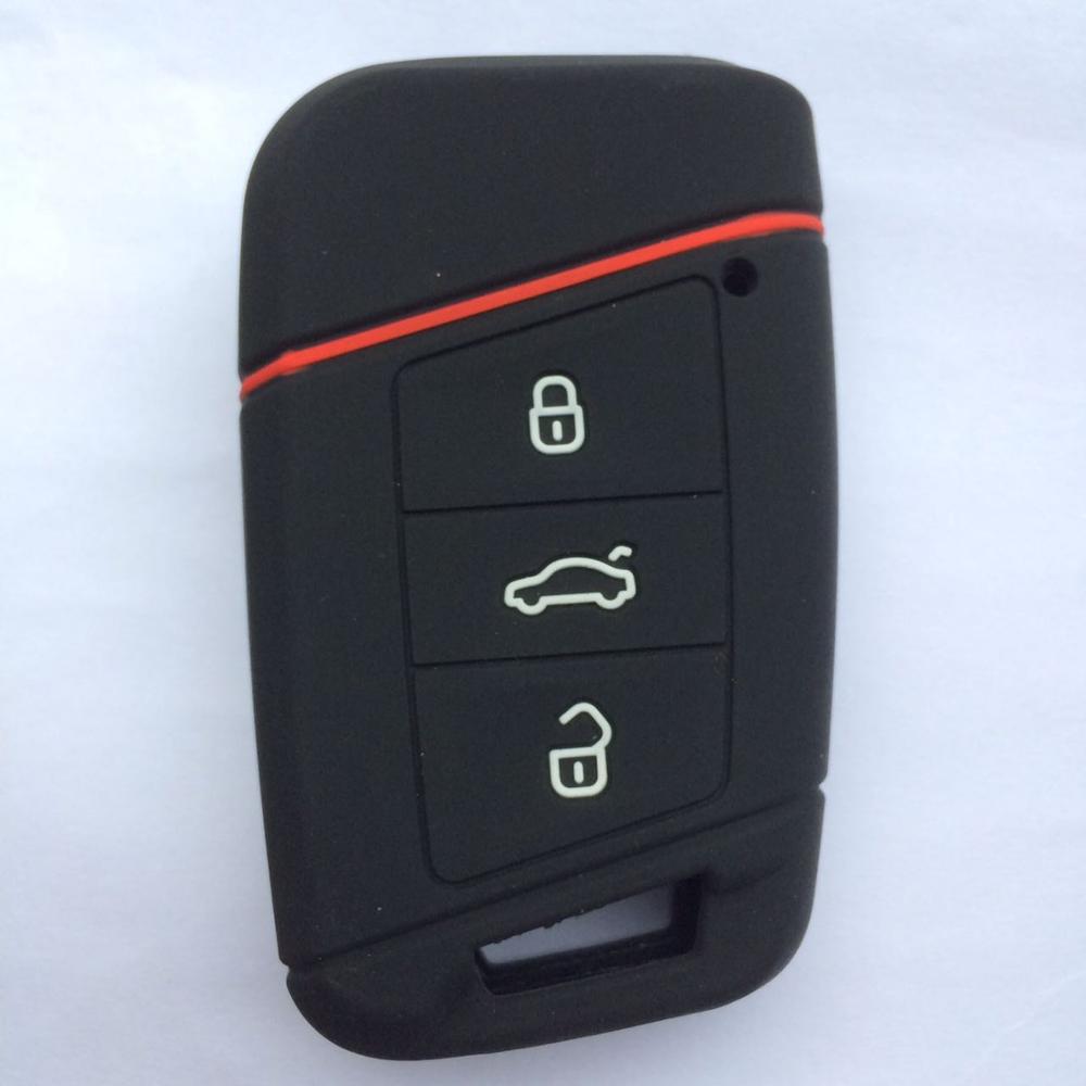 

Силиконовый чехол-держатель для ключей для Skoda Octavia Kodiaq Karoq для Volkswagen VW Polo Passat B8 Tiguan 2 для чехла для ключей автомобиля seat чёрный
