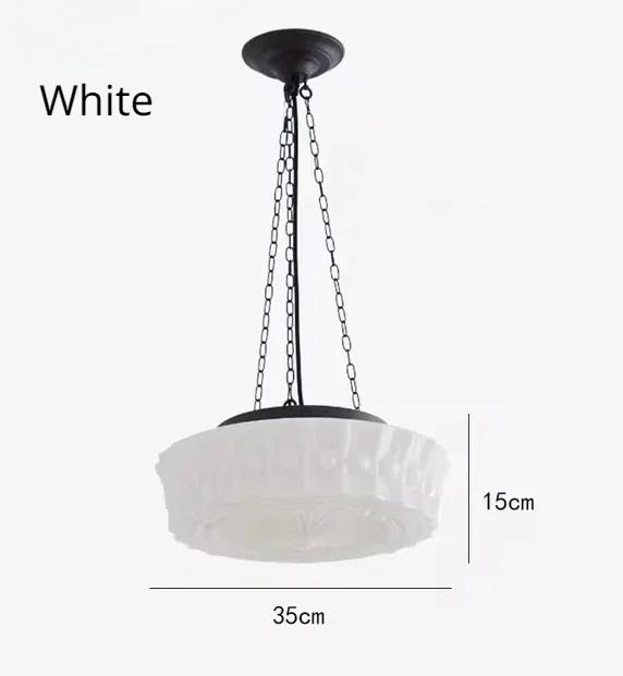 

Современный креативный подвесной светильник для гостиной, ретро-дизайн, подвесной светильник для спальни, украшение кухни, стеклянный светодиодный подвесной светильник D35cm&Warm White белый