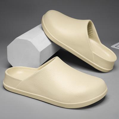 Men Summer Slipper Flip-Flop Waterproof Oil-Proof Anti-Slip Chef Shoes Comfortable Breathable Sandals EVA Soft Garden Shoes