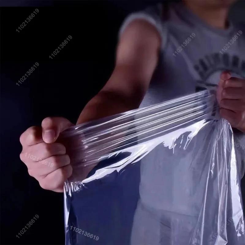 Przezroczysta Wodoodporna Plandeka Ogrodowa Odporna na Deszcz Przezroczysta Polietylenowa Plandeka Pokrowiec na Rośliny Izolacja Tkanina na Szopę z Oczkami