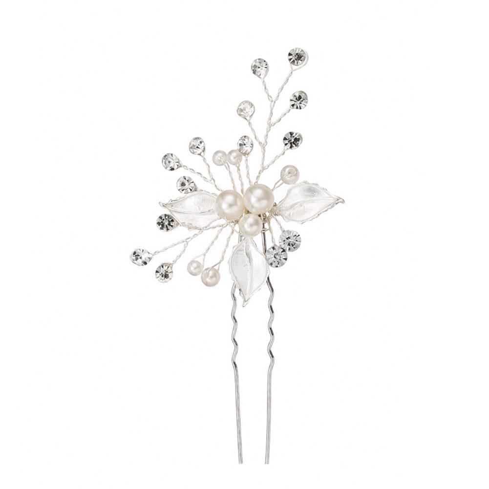 Bridal Jewelry Elegant Pearl Rhinestone Decoration Women Stylish Headband Hairpin