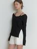 Liel Slony V Slit Knit (Black)