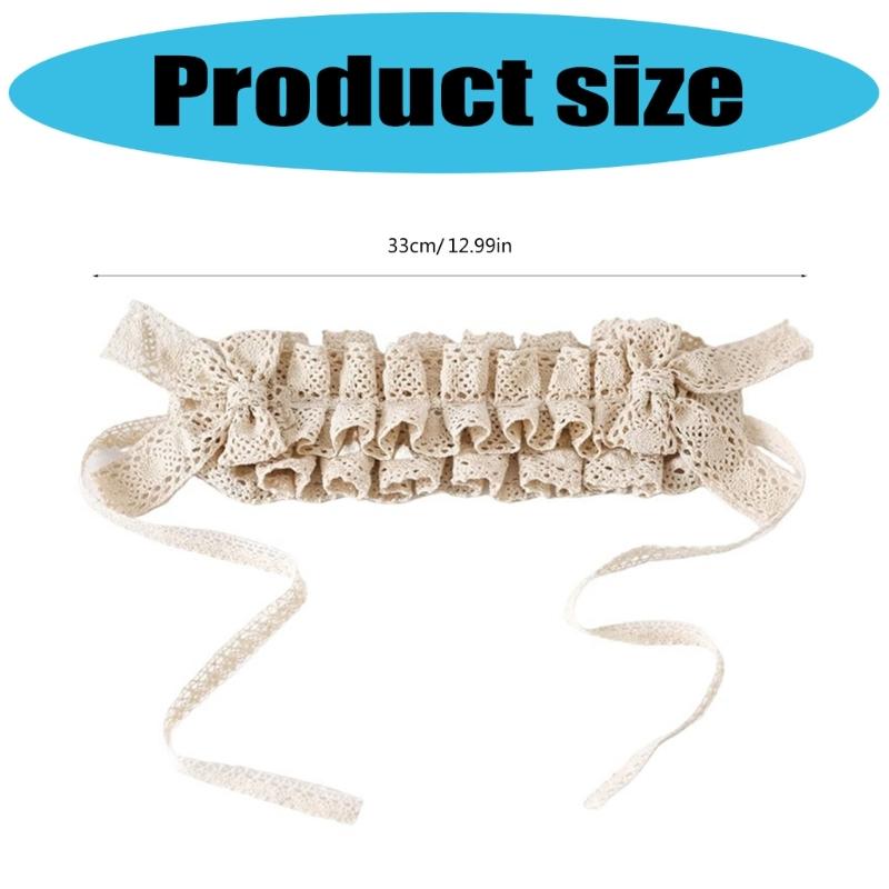 Ruffle Lace Headpiece Headband Anime Maid Cosplay Headband Lolitas Lace Flower Headwear Hair Accessories Lace Hair Band