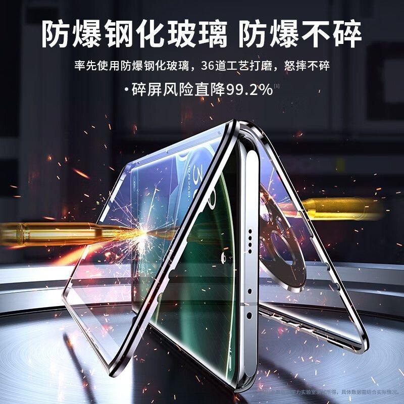 360 Full Case For POCO X7 Pro Case Double Sided Magnetic Adsorption Metal Capa Tempering Glass Cover For Xiaomi Poco X7 Pro 5G