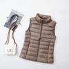 Women's Lightweight Short Down Vest - Sleeveless Winter Outerwear Jacket
