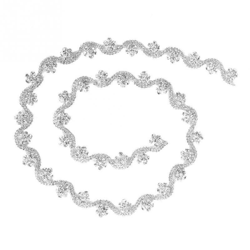 Buy 1 Yard S Shape Rhinestone Chain Craft Sew On Clothing Wedding ...