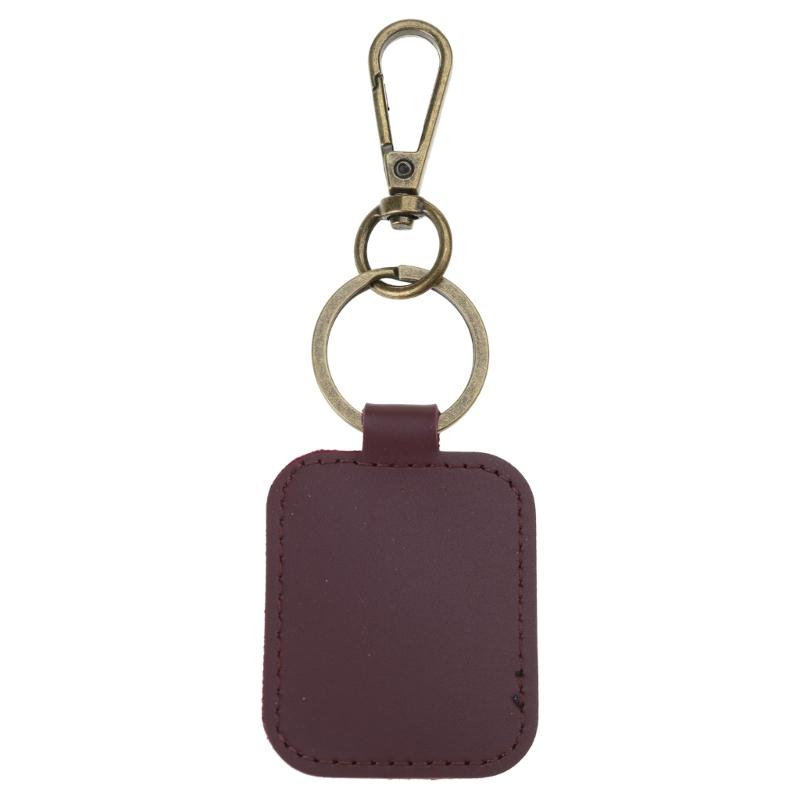 Elegant Leather Ring Holder Keychain Practical Leather Keychain with Pouch Essential Accessory for Active Lifestyles