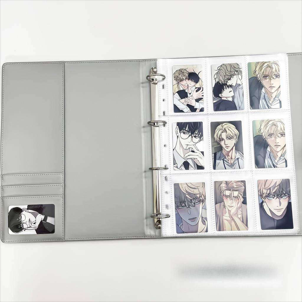 A4 Silver Embossed Card Album K-Pop Photocard Binder, Photo Sleeve, Polaroid & Postcard Holder, Large Collectible Organizer