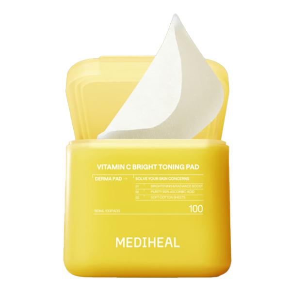 MEDIHEAL Derma Pad 200 Sheets (100 Sheets + 100 Refill) – Madecassoside / PDRN / Tea Tree / Collagen / Phyto Enzyme / Hyaluron / Vitamin C