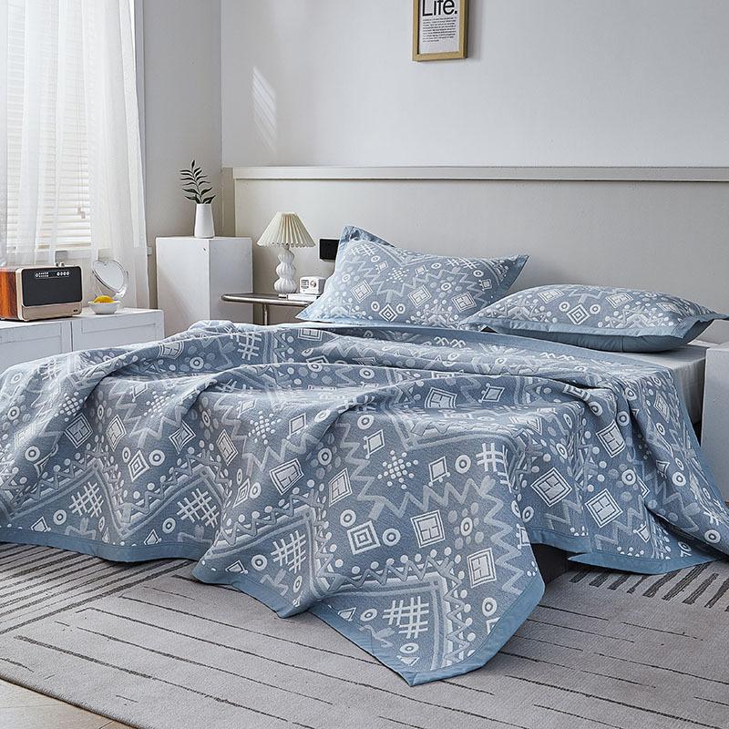 Mother and Baby Grade Long-staple Cotton Six-layer Gauze Bed Cover Three-piece Set of Machine Washable Household Bed Sheets, Bed Skirts, Bedspreads