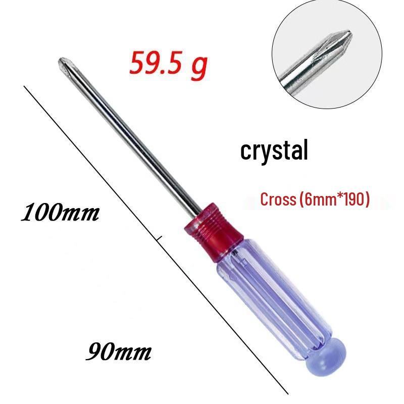 Crystal Clear Magnetic Screwdriver Set - Red: 10, Blue: 1, Hardened 3.0mm, 5.0mm, 6.0mm Phillips & Slotted