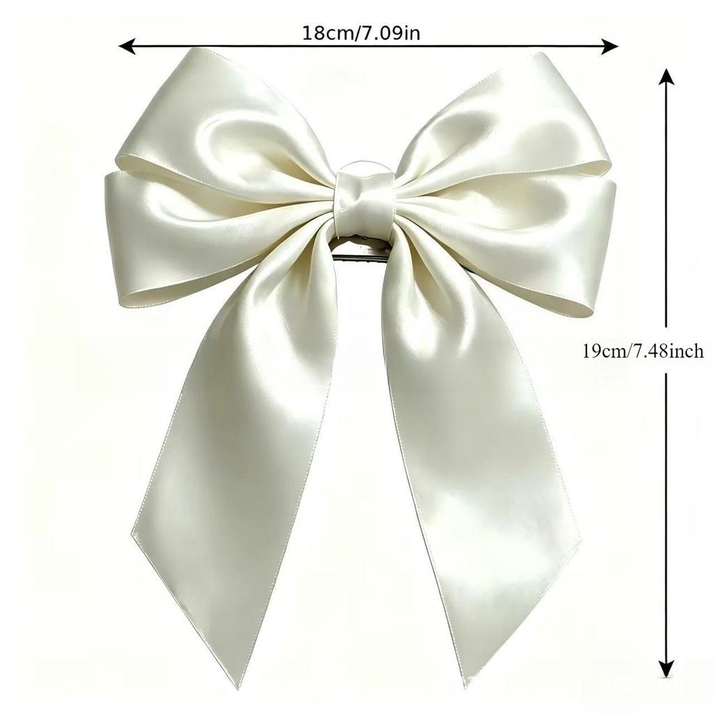 1Pc French-Style Bow with Ribbon - Elegant Bow with Ribbon Curtain Tiebacks, Luxurious Holders for Drapes, Blinds, Curtains