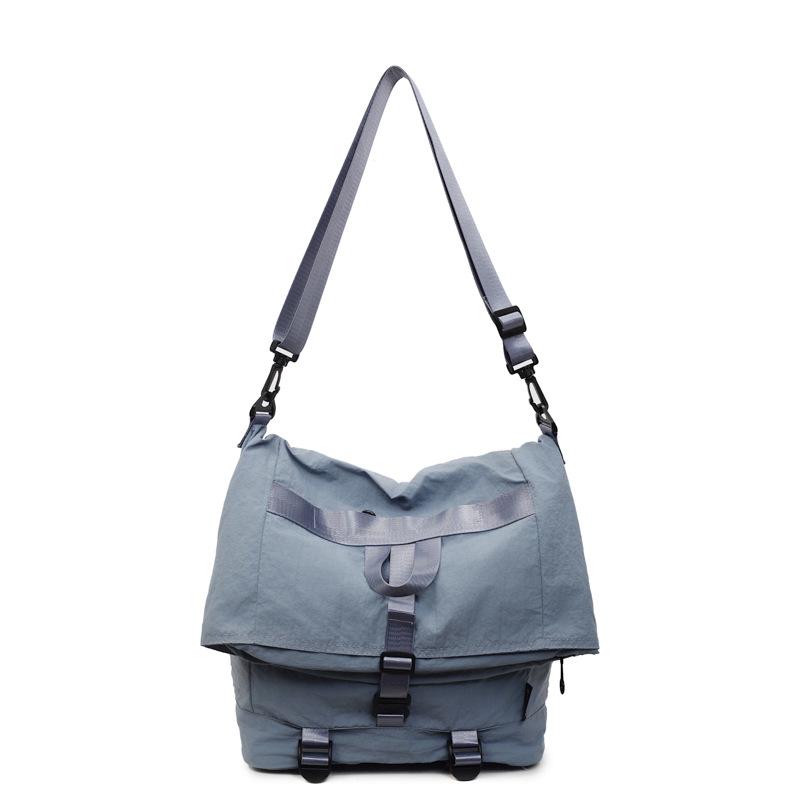 

Нейлоновая сумка женская большой вместимости многофункциональная на плечо студенческая сумка кроссбоди однотонный рюкзак синий